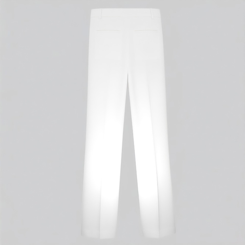 DEREK LAM 10 CROSBY White Trousers Wide Leg Pleated Women's 2 High Waist Preppy - Picture 3 of 15